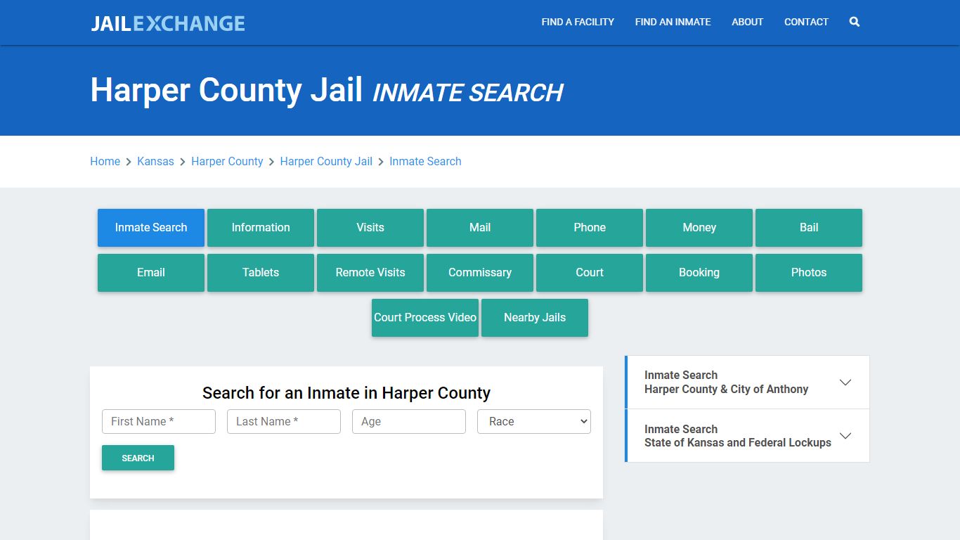 Harper County Jail, KS Inmate Search: Roster & Mugshots