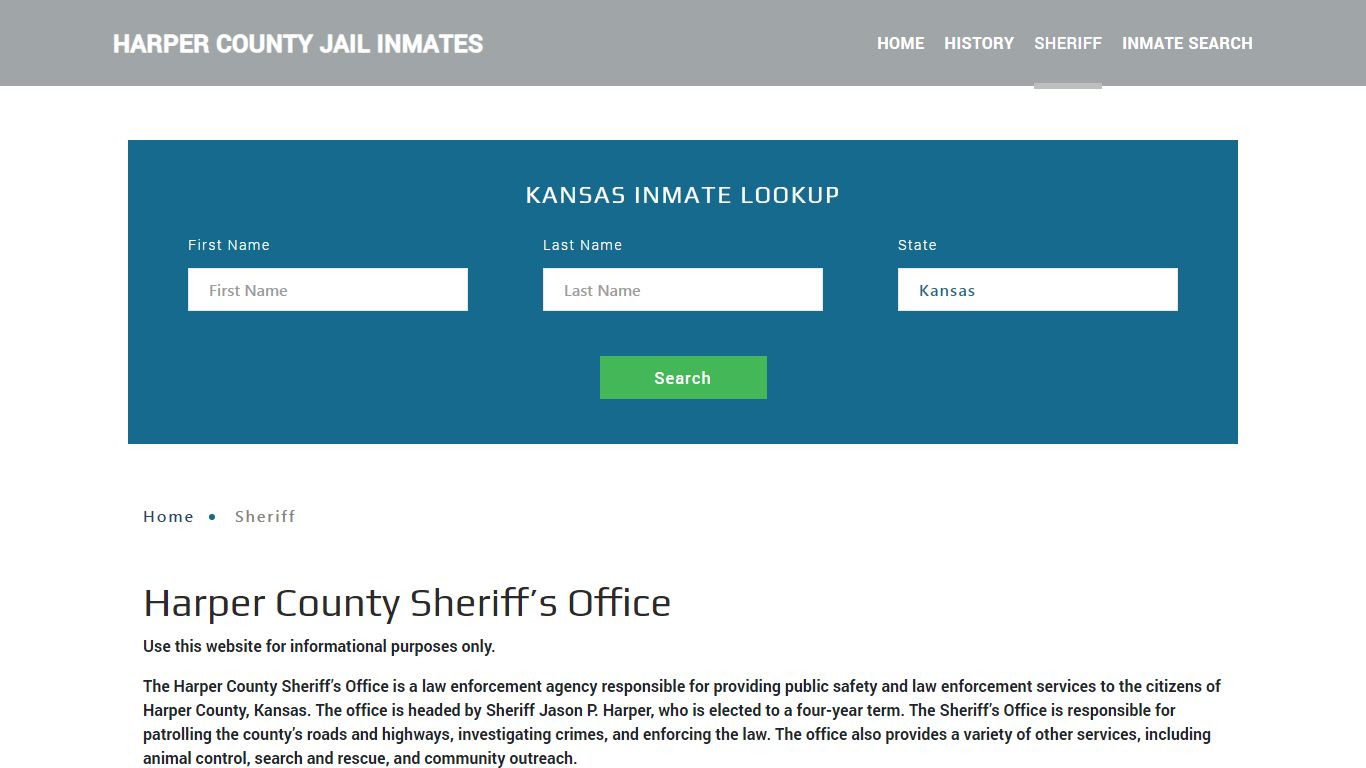 Harper County Sheriff, KS Arrest Warrant Lookup