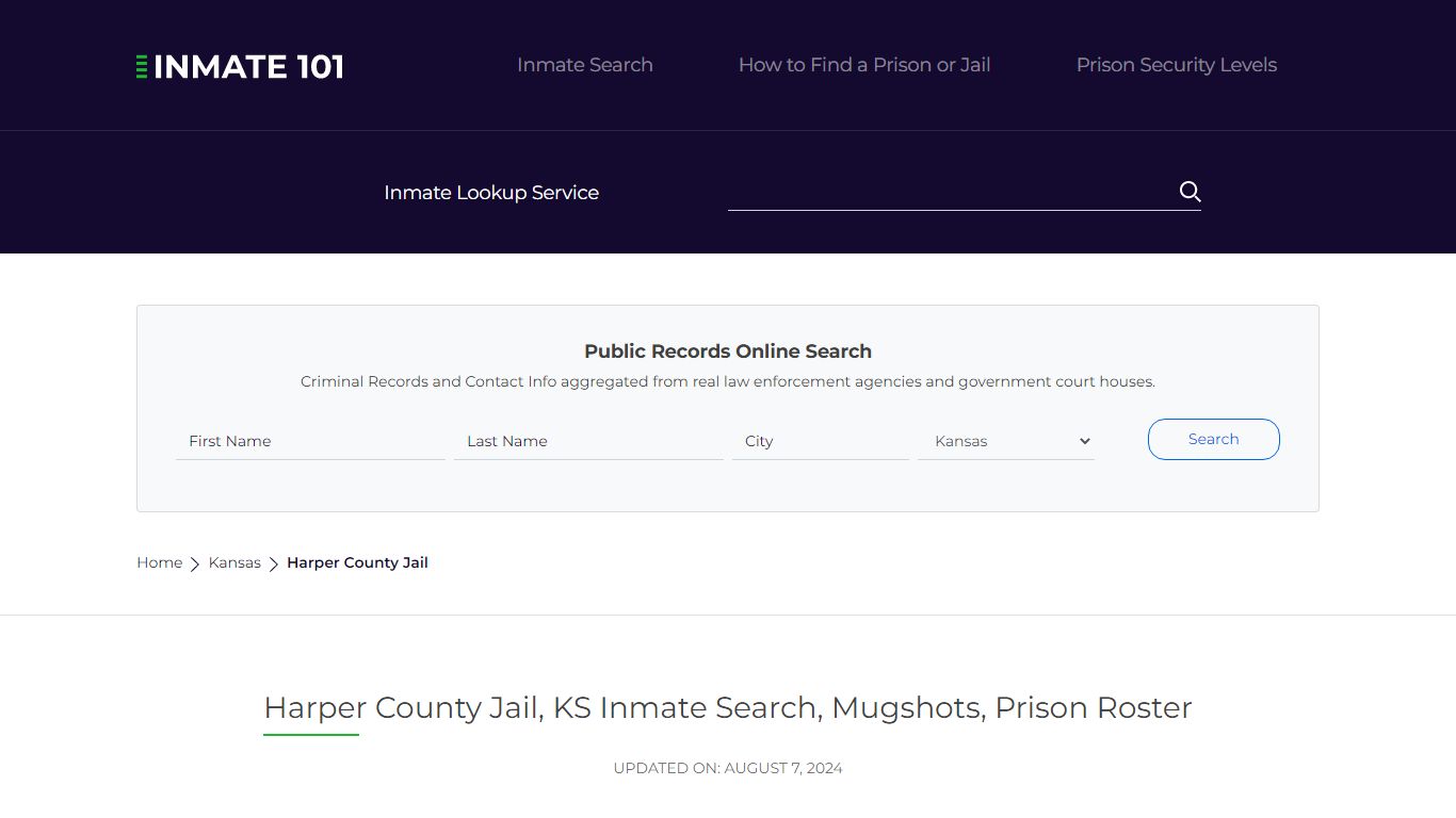 Harper County Jail, KS Inmate Search, Mugshots, Prison Roster