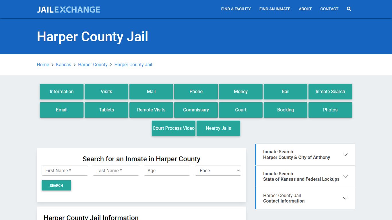 Harper County Jail Roster Lookup, KS, Inmate Search